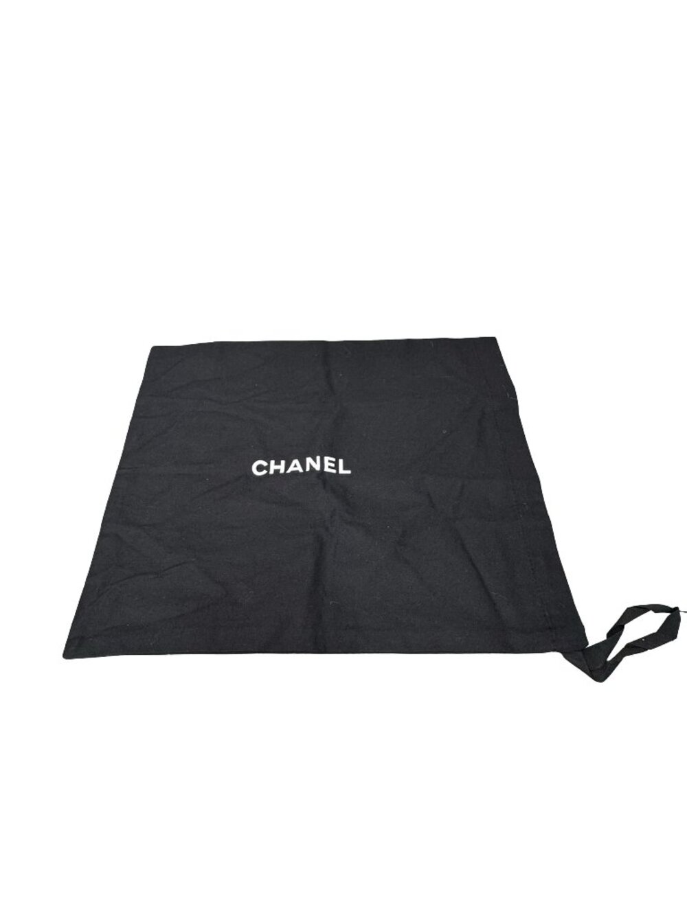 Chanel Black Dust Bag 16X13 Drawstring Closure Large Authentic Gift Storage